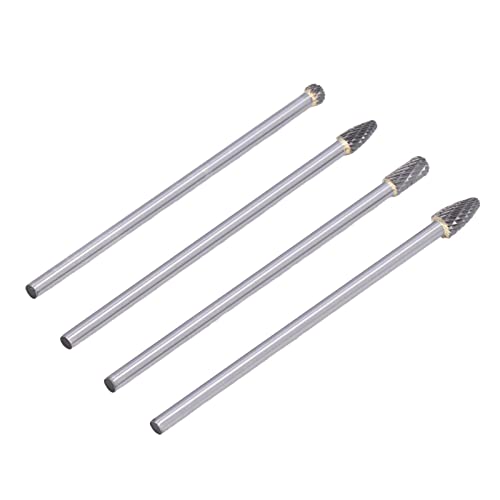 Set de 4 fresas de carburo de tungsteno 6mm x 160mm miniatura 5