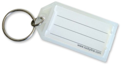 Lucky Line Key Tag With Flap And Split Ring, Clear, 100 Per Display Box (6050010) #TOP13