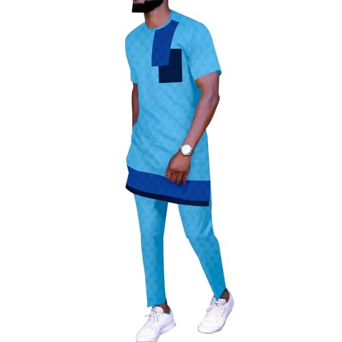 Vêtements tribaux dashiki ensemble décontracté homme pour l'été