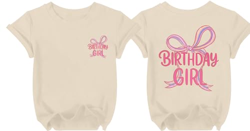 Image of YHHR Birthday Girl Shirt Tie Dye Girls Birthday Shirts 7-14 Year Kids Tops
