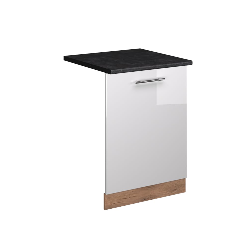 Vicco Panel przedni zmywarki "Fame-Line", Biały wysoki połysk, 60 cm | BP Antracyt, à combiner avec d'autres modules de la série Fame-Line