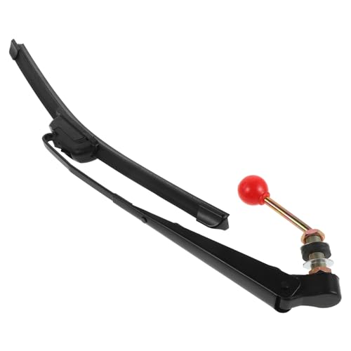 SEWOART Manual Windshield Wiper Kit for Utvs and Golf Carts Hand Operated Wiper and Arm Easy Installation for Enhanced Visibility Adverse Weather