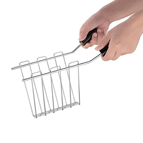 Rowlett Sandwich Cage Set (Pack of 2) - Stainless Steel with Black Handles, Fits All Rowlett & Dualit Vario Toasters, Dimensions: 201.5(H) x 52(W) x 269.3(D) mm, Perfect for Toasties - Image 3