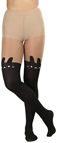 Image of ToBeInStyle Women's Cute Thigh High Printed Character Tights
