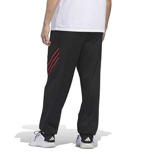 adidas Men's Crazy Warm Fleece Basketball Pants, Black, Medium by adidas - Used condition - Image 3