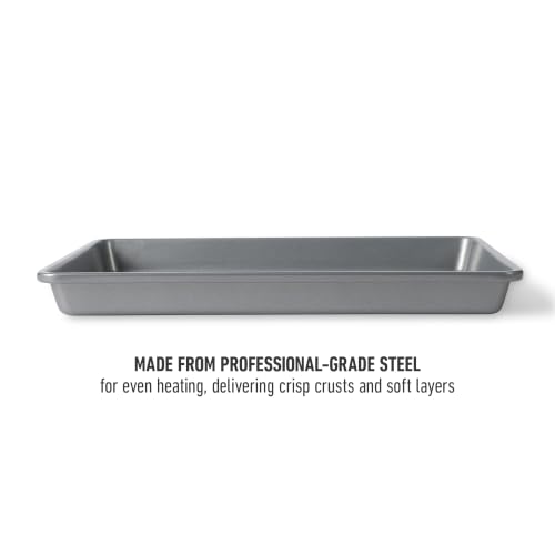 Image of Calphalon Titan 10-Piece Nonstick Bakeware Set, Baking Sheet Set, Steel Core PFA-Free Nonstick Coating, Oven Safe, Includes Sheet Pans, Muffin Pan, Round Cake Pans, Loaf Pan and Cooling Rack - Silver