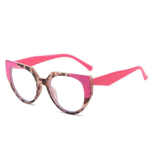 Monture de lunettes œil de chat polygone, le style léopard tendance au quotidien