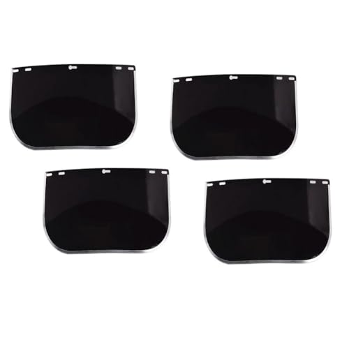 Emiif Paquete de 4 lentes de repuesto para casco de soldadura Hobart 770580, protector facial de policarbonato tintado de 15.5 x 8 pulgadas, resistente a los arañazos para soldar, cortar, moler