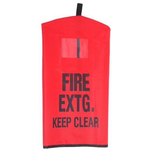 VOSAREA Outdoor Fire Extinguisher Waterproof Cover Antifreeze Protective Bag - Universal Fire Safety Equipment Sleeve for Wall Mounted Vehicle Use Red