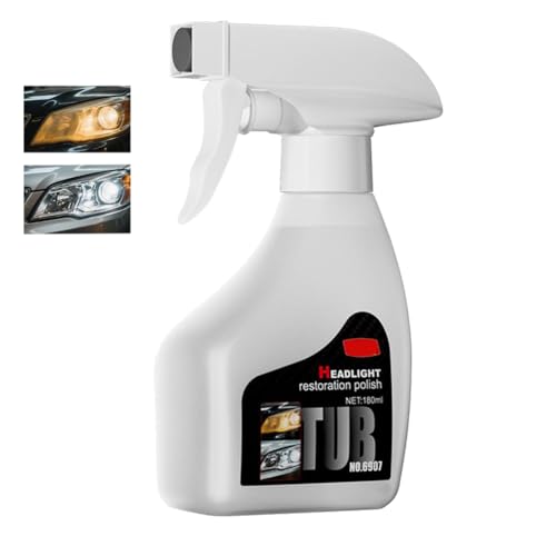 Headlight Restoration Kit,Automotive Headlights Renewal and Restoration Kit, Whimsyard Head Light Restoring Kits Spray, Improve Nighttime Visibility,No Power Tools Required