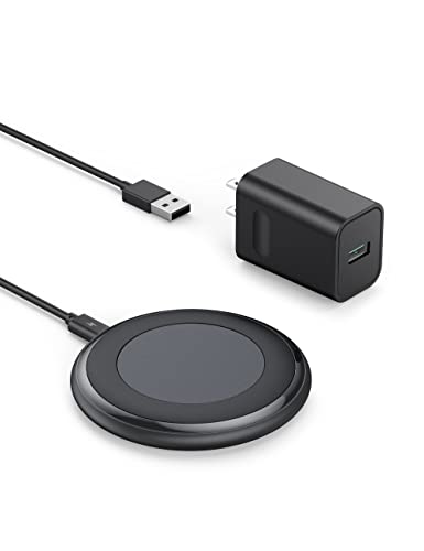 Wireless Charger Qi-Certified 10W with USB-A Adapter for iPhone 13/13 Pro/13 Pro Max/13 mini/12 Pro/12 Pro max/ 12 Mini and AirPods pro ãwith USB-A QC3.0 Adapterã Charging Pad