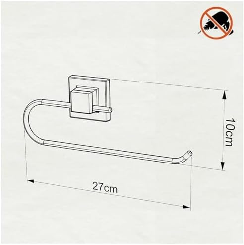 Tekno Tel Ef-240 Yapışkanlı Banyo Mutfak Kağıt Havluluk Krom - Görsel 2