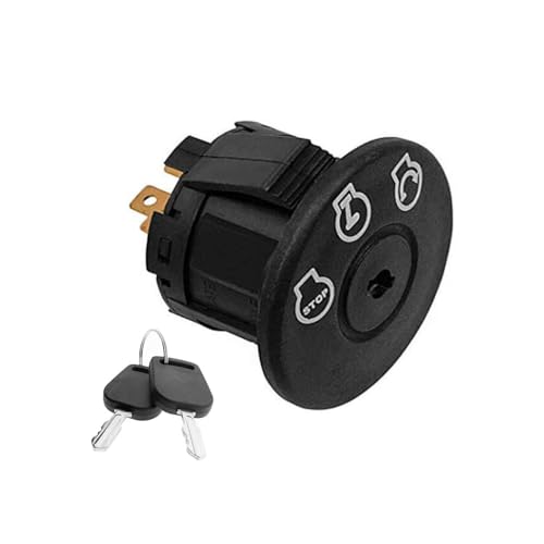 1 serrure d'allumage avec clés, 5 broches 725-04228 - Pièce de rechange compatible avec les tracteurs tondeuse Troy Bilt Sabre