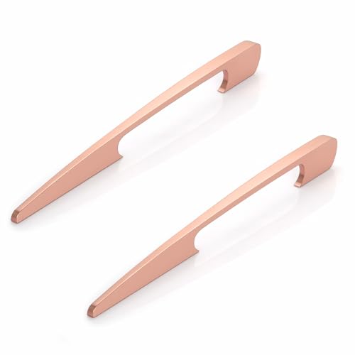 Image of LAPO 12 Inch Drawer Handles Set for Modular Kitchen, Suitable for Wardrobe and Cupboard, Comfortable Holding Build, Corrosion Safe Surface, Hole to Hole Size 25.5 cm, DIY Setup (Rose Gold, Pack of 4)
