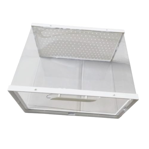 Leefasy Reptile Terrarium Transparent Reptiles Cage Tortoise Terrarium Clear Reptile Breeding Box Habitat Cage for Tortoise Terrapin, L