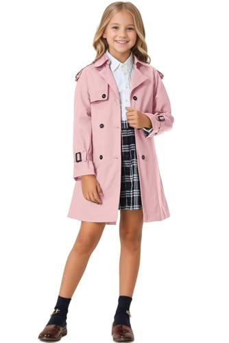 Image of Cromoncent Kids Rain Jacket, Raincoats Lightweight Waterproof Trench Coat for Boys Girls