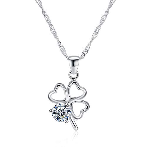 Collier trèfle argent S925 avec zircon de haute qualité, bijou anti-allergie femme