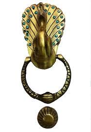 HomeDecorax Traders Heavy Brass Antique Peacock Door Knocker Pack of (1)