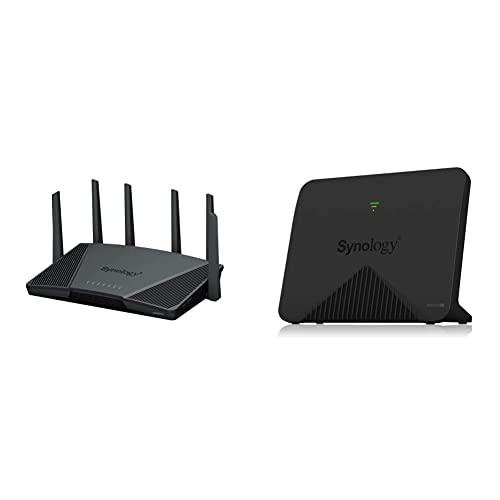 Image of Synology RT6600ax Wi-Fi Router and Synology MR2200ac Mesh Wi-Fi Router Bundle
