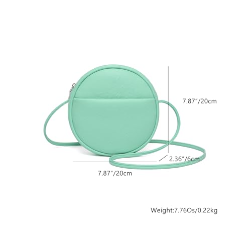 Image of Circle Crossbody Bag for Women NYLON Circle Purse with Zipper Adjustable Knot Shoulder Straps