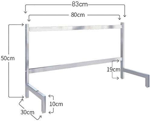 Scolapiatti A 2 Ripiani, Scolapiatti da Cucina in Acciaio Inox, Completo, 83 X 30 X 50 Cm