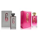 A CENTER Perfume Couple Set 6pm Pink&Royal Cologne,Long Lasting Sweet Scent for Women/Men Fragrance 2x100ML
