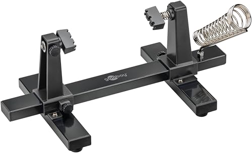 goobay Leiterplattenhalter verstellbar Platinenhalter bis 20 cm Lötständer mit 360 Drehung PCB Halter für Löt- & Bastelarbeiten 76559