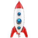 KatchOn, Large Rocket Balloon for Kids - 33 Inch | Rocket Balloons for Space Party Decorations | Spaceship Balloon | Space Balloons for space Birthday Decorations | rocket Birthday Supplies Pack 1