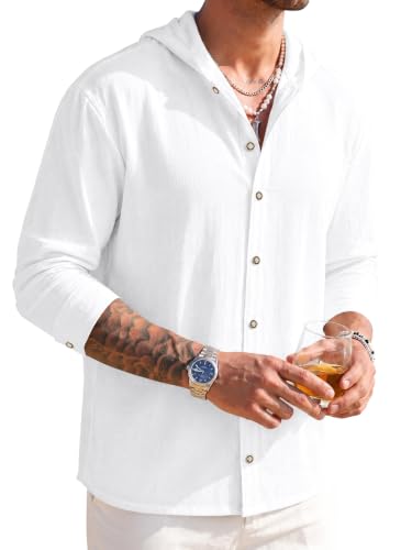 Image of Noble Monk Men's Solid Regular Fit Shirts| Shirt with Hood | Casual Wear for Men | Full Sleeve Shirt | Stylish Shirts for Men