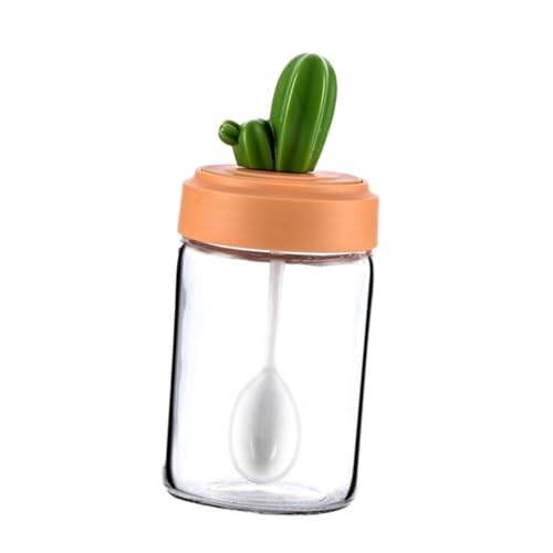 ABOOFAN 1Pc Cactus Shaped Spice Jar Condiment Holder with Lid Versatile Seasoning Storage Box for Kitchen for Salt Pepper