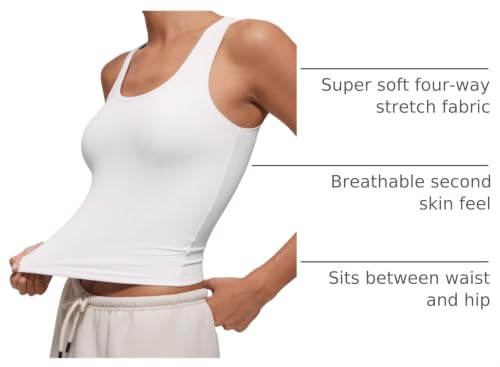 Image of CRZ YOGA Softembrace Scoop Neck Tank Top | Workout, Ultra Soft, Tight Fit, Waist Length, Double Lined, Sleeveless Shirts for Women