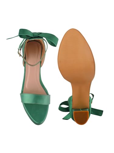 Image of SilverArrow womens Knotco Fashion Sandals|Block Heel Sandals With AnkLe Buckle Strap|Fusion Wear