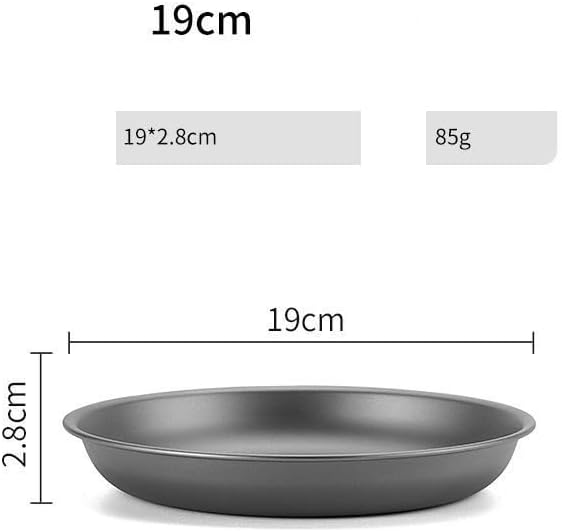 Pure Titanium Dinner Plate, Lightweight And Portable Tableware Suitable For Outdoor Camping, Travel Or Home Use(Large)