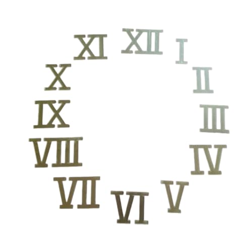 BanteyBanatey® Golden Acrylic Roman Numbers | Numerals, Digits for Clock Making in Resin Art, MDF, Decoupage, DIY Craft As a Clock Accessory 1 to 12 Numbers Size-2 Inch-image-26