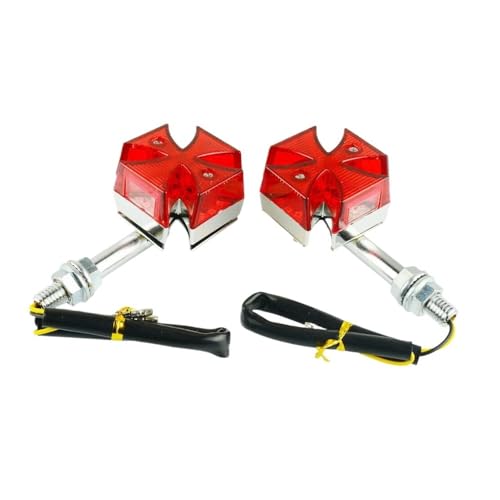 Clignotants LED rouges pour moto et feux arrière personnalisés 1 paire