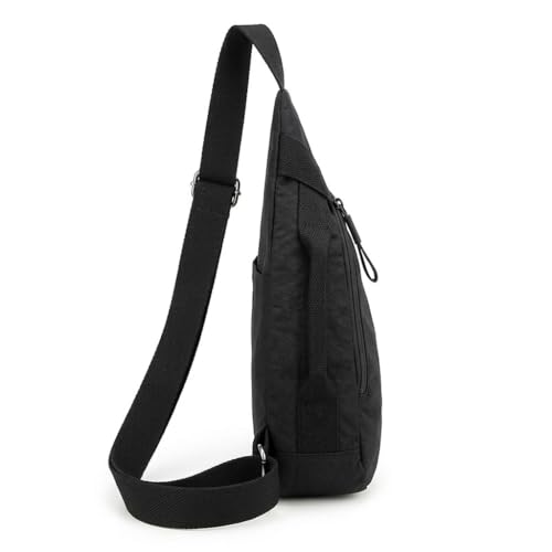 Image of WildHorn Nylon Sling Bag for Men & Women | Lightweight Crossbody Chest Bag with Adjustable Strap | Compact Travel & Daily Use Shoulder Backpack