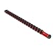 Olsa Tools 3/8-Inch Drive Aluminum Socket Organizer with Locking End Caps | Premium Quality Socket Holder (RED)