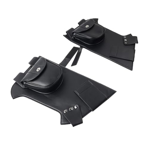 Cnonee1 Soft Lowers Chaps Leg Warmer Bag Powersports Saddle Bags 2 Pcs For Harley for Touring and for Harley Trike models 80-23 XJ59-UC-1F9N Black miniatura 6