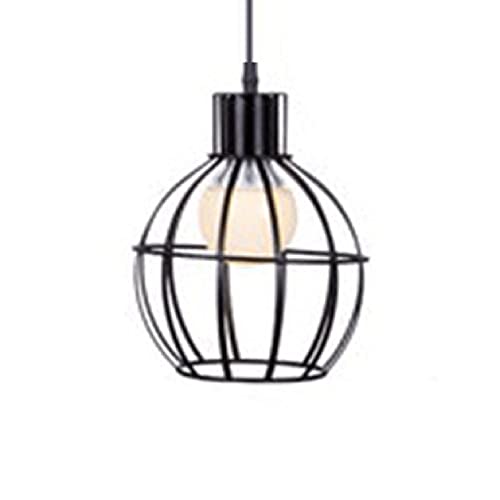 Lumière de luxe européen avec la suspension géométrique en métal noir rétro