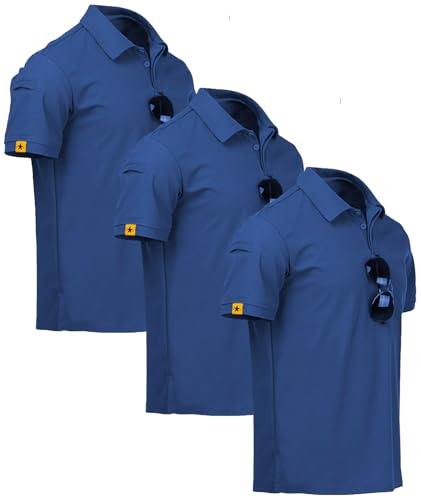 Image of ZITY 3 Pack Mens Golf Polo Shirts Short Sleeve Business Casual T-Shirts