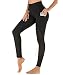 Produktbild Yaavii Damen Sport Leggings mit Taschen Blickdicht Lange Sporthose Hohe Taille Yoga Hose mit Mesh-Einsätzen für Workout Gym Schwarz S