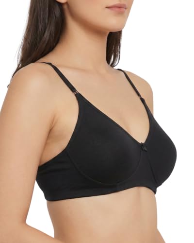 Image of Brida Monica Women's Wide Strap Bra - Soft Hosiery Cotton, Non-Padded, Wireless, Seamless Full Coverage T-Shirt Bra