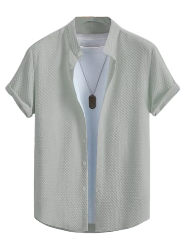 Image of Leriya Fashion Textured Shirts for Men || Casual Shirt for Men || Shirt for Men|| Men Stylish Shirt || Men Fancy Shirt || Men Half Sleeve Shirt || Plain Shirts for Men || Shirts