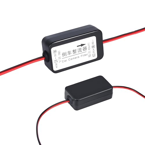 Podofo 12V Volt Filtro Raddrizzatore, 12V DC Filtro Antidisturbo Auto Telecamera per la Retromarcia Filtro Relay Condensatore Filtro Telecamera Retromarcia per Auto Americane e Tedesche di Serie