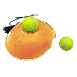 Alephnull Tennistrainer Set Trainer Baseboard mit 2 Rebound Bällen Tennistrainingsgerät für Einzelspieler Selbststudium Übung Trainingsgerät für Park Spielplatz Tennisplätze (Orange)