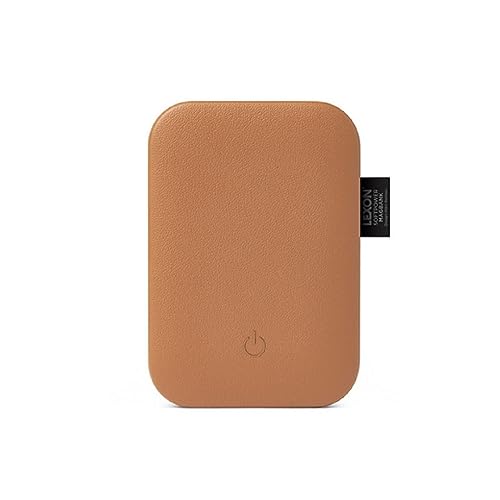 Lexon Design Soft Magabank LL153C - Power Bank in colore cammello, 3000 mAh, dimensioni: 9 x 6,2 x 1,2 cm