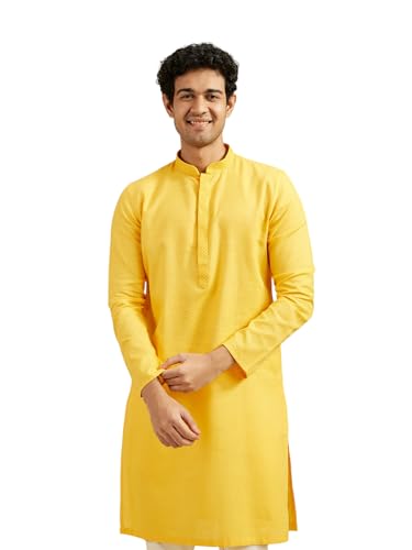 Image of DIWAS BY MANYAVAR Men's Cotton Solid Kurta (1pc)