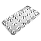 DECOMELODY Moule à glaçons sphérique en acier inoxydable bac à glace DIY pour boissons compatible whisky bière et jus facile à utiliser pour occasions