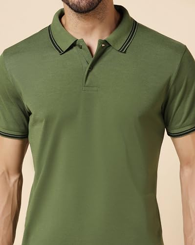 Image of INKKR Men's Solid Polo Collared Neck Stylish T-Shirt Combo