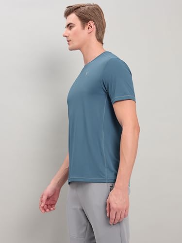 Image of TECHNOSPORT Men's Polyester Regular Fit T-Shirt